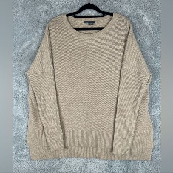 Vince Crew Neck Long Sleeves Ribbed Wool & Yak Tunic M - Picture 2 of 7